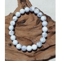 Bracelet de pierre howlite 8 mm