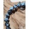 Bracelet de pierre Obsidienne "Flocon de Neige" 8 mm