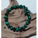 Bracelet de pierre Oeil de Tigre Teinté Verte 8 mm