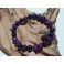 Bracelet de pierre Oeil de Tigre Teinté Violet 8 mm
