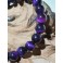 Bracelet de pierre Oeil de Tigre Teinté Violet 8 mm