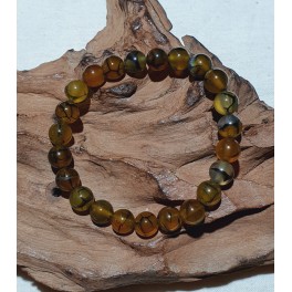 Bracelet de pierre Agate Veine de Dragon 8 mm