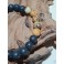 Bracelet de pierre de Lave et Jaspe Paysage 8 mm