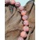 Bracelet de pierre Howlite teinté rose 8 mm
