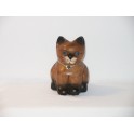 Petit chat sculpté en bois de Suar - N°24