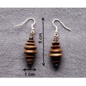 Boucles d'oreilles en noix coco "Bougri"