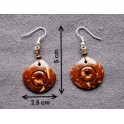 Boucles d'oreilles en noix coco "Djan"