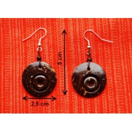 Boucles d'oreilles en noix coco "Samui"