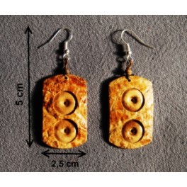 Boucles d'oreilles en noix coco "Pet"