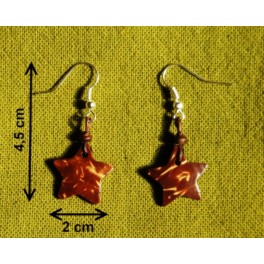 Boucles d'oreilles en noix coco "Dao"