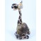 Tirelire Girafe assise en noix de coco