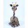 Tirelire Girafe assise en noix de coco