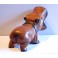 Hippopotame sculpté en bois de Suar PM