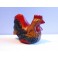 Poule sculpté en bois de Suar 8 x 10