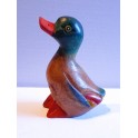 Canard sculpté en bois de Suar