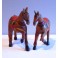 Chevaux sculpté en bois de Suar