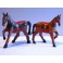 Chevaux sculpté en bois de Suar