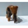 Eléphant sculpté en bois de Suar 7x8