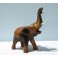 Eléphant sculpté en bois de Suar 12x9