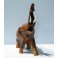 Eléphant sculpté en bois de Suar 15x11