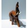 Eléphant sculpté en bois de Suar 21x15