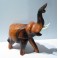 Eléphant sculpté en bois de Suar 25x17