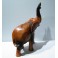 Eléphant sculpté en bois de Suar 25x17