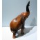 Eléphant sculpté en bois de Suar 25x17