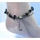 Bracelet de cheville avec perles et pierres de Grenat