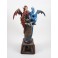 Brule Encens Double Dragon Volant Bleu et Rouge