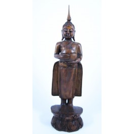 Statue de Bouddha Pang Umbat en Teck