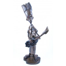 Sculpture de musicien en teck 44 cm - "MZ-005"
