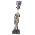 Sculpture de musicien en teck 43 cm - "MZ-008"