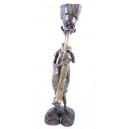 Sculpture de musicien en teck 43 cm - "MZ-008"