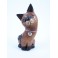 Petit chat sculpté en bois de Suar - N°33