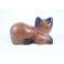 Petit chat sculpté en bois de Suar - N°38