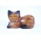Petit chat sculpté en bois de Suar - N°39