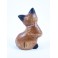 Petit chat sculpté en bois de Suar - N°40