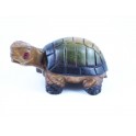 Tortue terrestre sculpté en bois de Suar - 19x10 