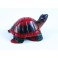 Tortue colorée sculpté en bois de Suar - 12x8