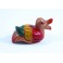 Canard sculpté en bois de Suar 9x6