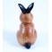 Lapin sculpté en bois de Suar 13x6