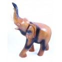 Eléphant sculpté en bois de Suar 41x29