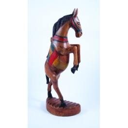 Cheval Cabré en bois de Suar 38 X 16 (Gauche)