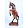 Cheval Cabré en bois de Suar 38 X 16 (Gauche)