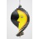 Spirale à vent en bois soleil et lune Noir - 20x12