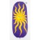 Spirale à vent en bois Soleil et Lune Violet - 40x16