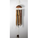 Carillon a vent en bambou et noix de coco - 85 cm