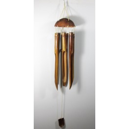 Carillon a vent en bambou et noix de coco - 85 cm