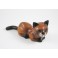 chat couché sculpté en bois de Suar - 9x20